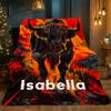 Custom Name Bull Flannel Blanket Lightweight Throw For Sofa Camping Office Chair Bed Soft Warm Printing Blanket For All Seasons