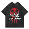 Soul Eater T Shirt Vintage Washed T Shirt Anime Printing Graphic Streetwear Hip Hop Loose Y2k T-Shirt Summer Casual Cotton Tees