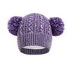 Hot-Selling Infant & Toddler Knit Hat with Warm Lining and Double Pom-Poms