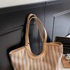 Vintage Handbag Striped Bag Women's Large Capacity Shoulder Bag