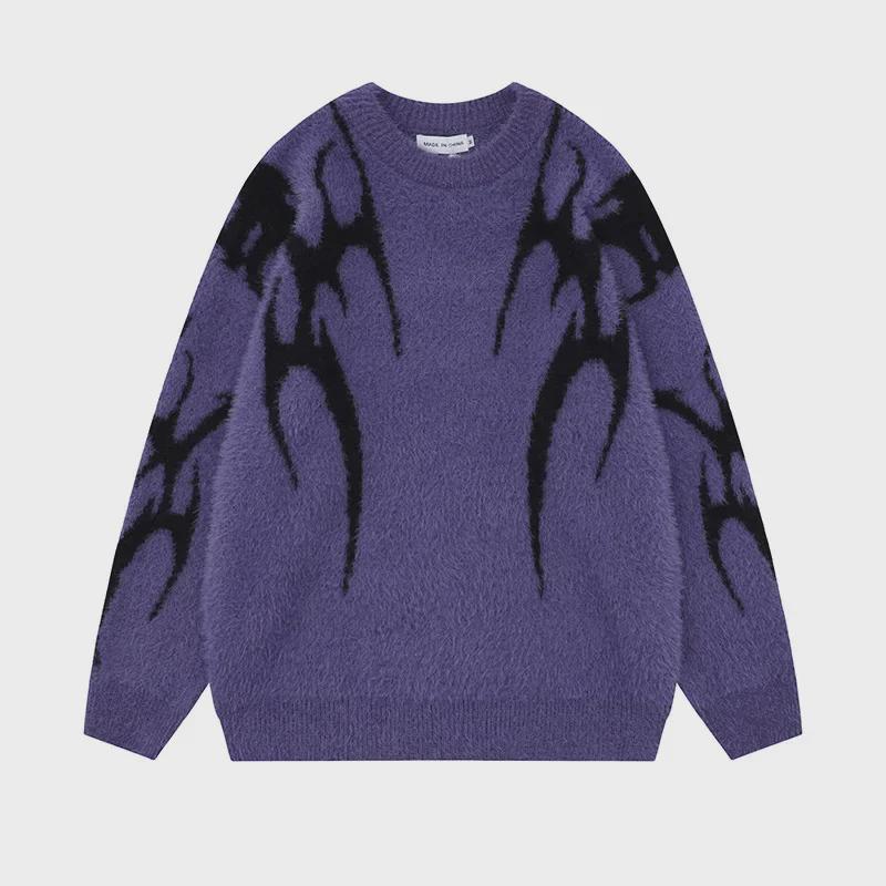 Herren Retro Lockerer Mohairpullover - Herbst/Winter Stil, Trendige Hochwertige Amerikanische Marke