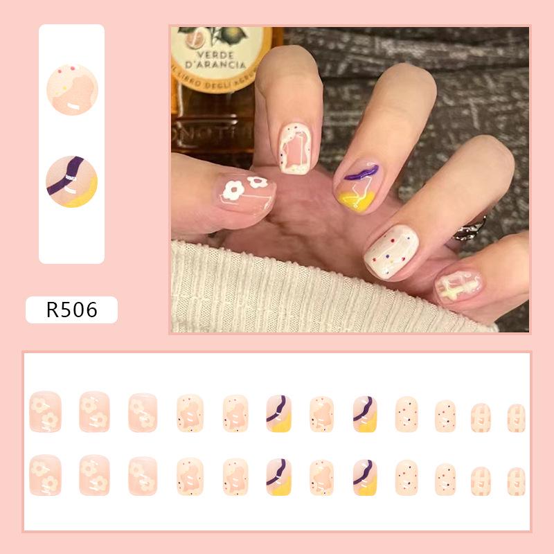 24-Piece Pink & Fresh Wearable Nail Art Tips
