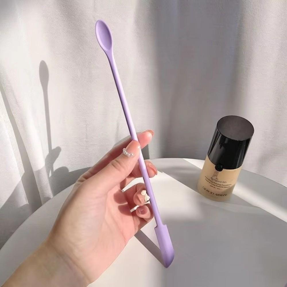 3pcs Double-head Cosmetic Digging Spoon Mini Face Mask Brush Jam Scraping Spoons Makeup Brushes Set