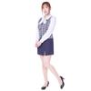 Be With Marunouchi Check Office Lady Secretary Uniform, Pink, Size M, Women's Cosplay Costume