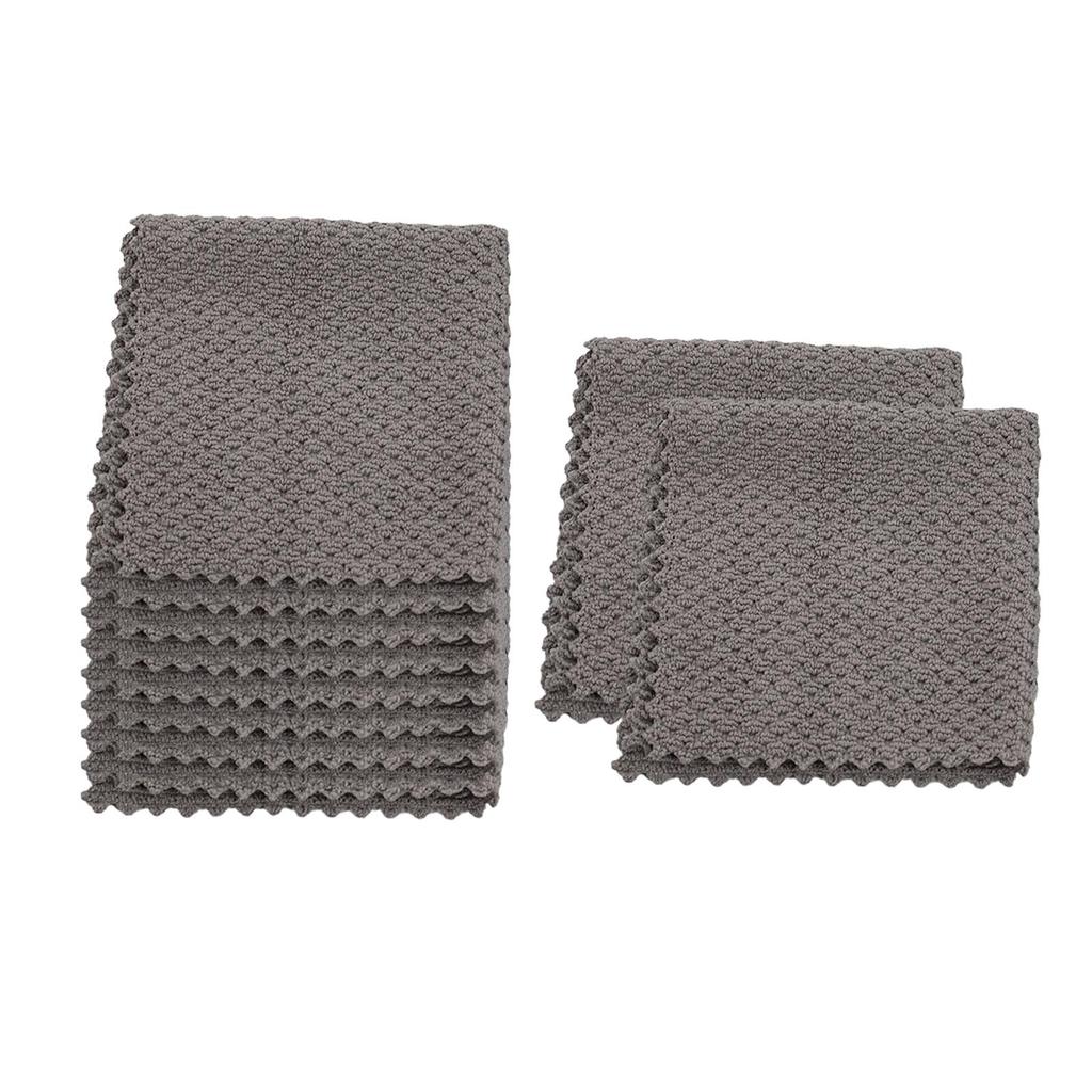 10Pcs Microfiber Cleaning Cloth Washable Washcloths Window Cleaning Rag for Household Kitchenware Kitchen Counters Dishes