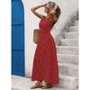 Women's Fashion Summer Spring Polka Dot Print Sleeveless O-Neck High Waist Casual Dresses