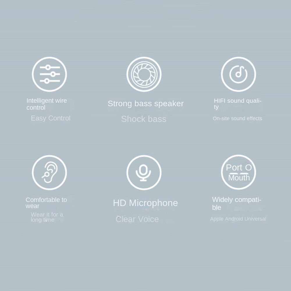 3.5mm Wired Earphone with Mic Wired Headset Music Earphones Gaming Earphone  Listen To Music