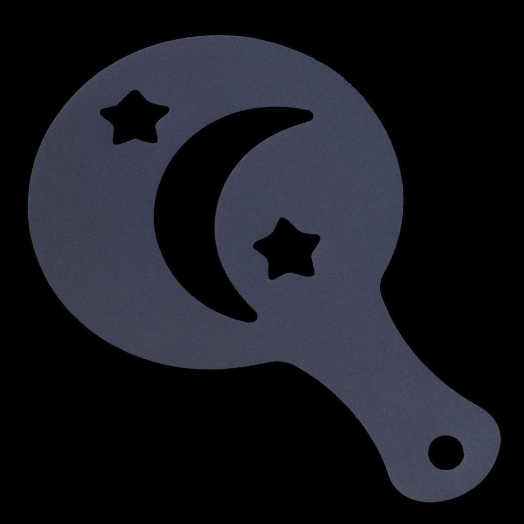 16Pcs Plastic Coffee Template Stencils Cappuccino Chocolate Latte Strew Pad Art DIY Mold Tools