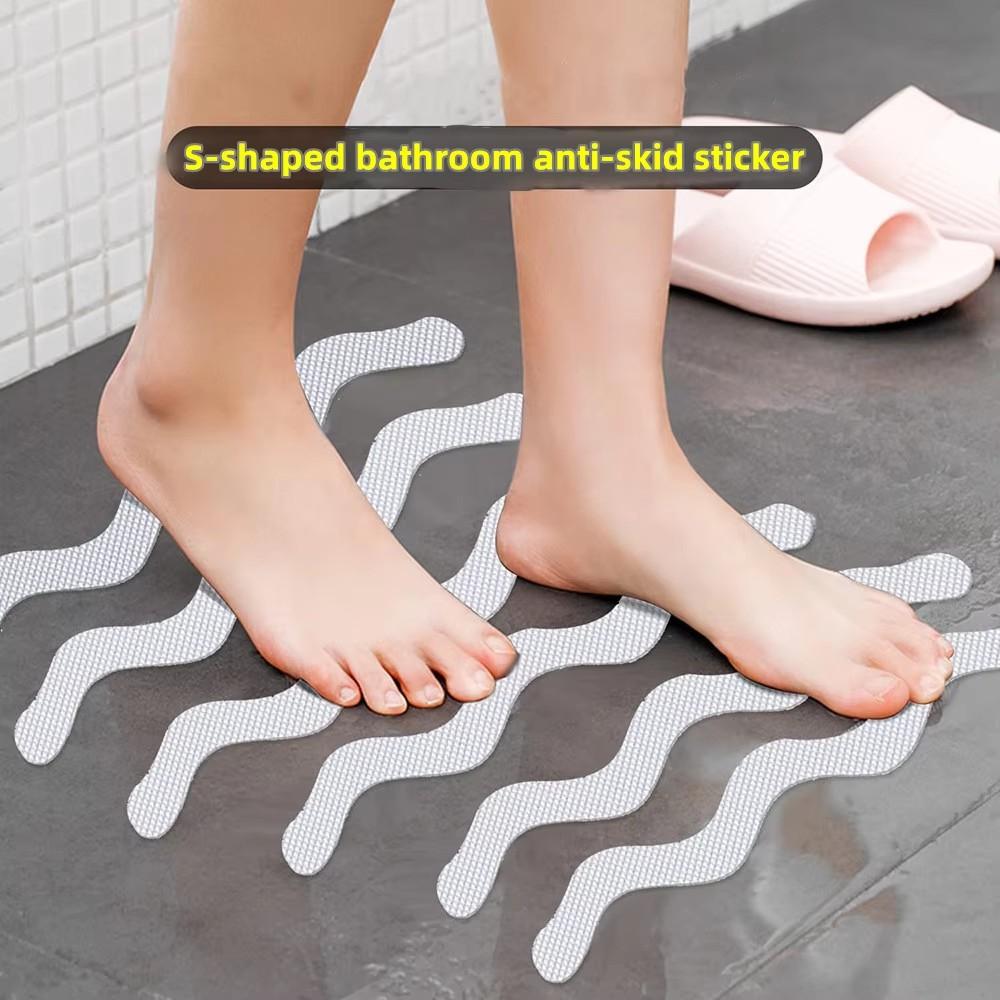 24pcs Transparent Anti-Slip Stickers For Bathroom Floor And Shower - Bathtub Floor Safety Anti-Slip Strips