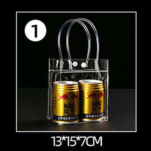1PC Clear Tote Bag Transparent Shopping Bags Shoulder Handbag PVC Waterproof Storage Bag for Gift Cosmetic Plastic Bags 18 Sizes