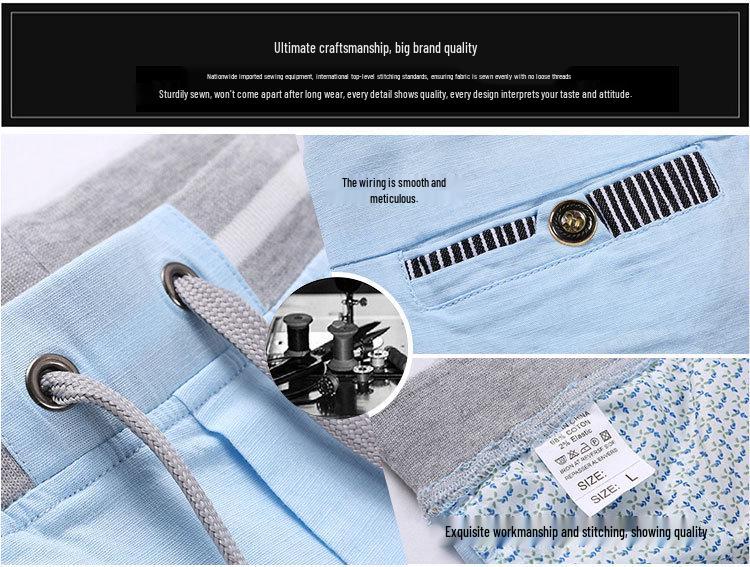 Men's Summer Slim Fit Linen Shorts: Korean Style, Casual, Mid-Length, Cotton Blend