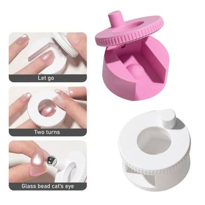 Occhi di Gatto Rotanti Magnete per Unghie Perline di Vetro Amico dei Principianti Spinner Strumenti Magnetici per Nail Art Gel Polish Donna Fai da Te Salone di Casa