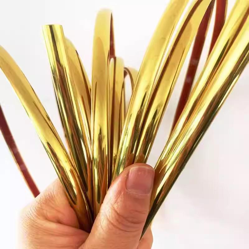Gold Matte PVC Self-Adhesive Wall & Grout Decorative Edge Strip Small (3m)
