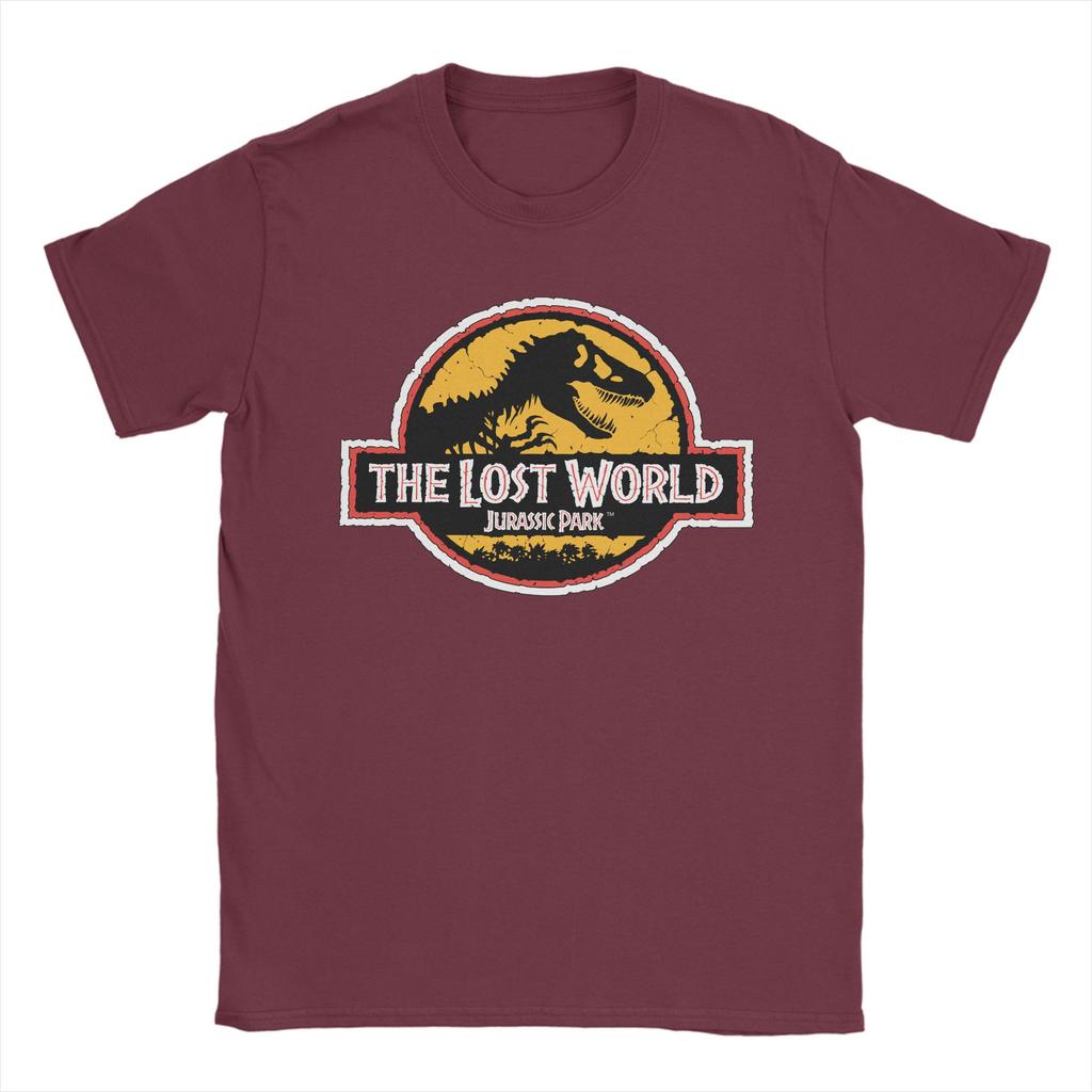 Men's T-Shirt Dinosaur Jurassic Park Creative 100% Cotton Tees Short Sleeve  T Shirt O Neck Clothes Classic