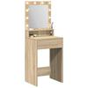 Makeup Table in Sonoma Oak 50 x 41 x 135 cm engineered wood