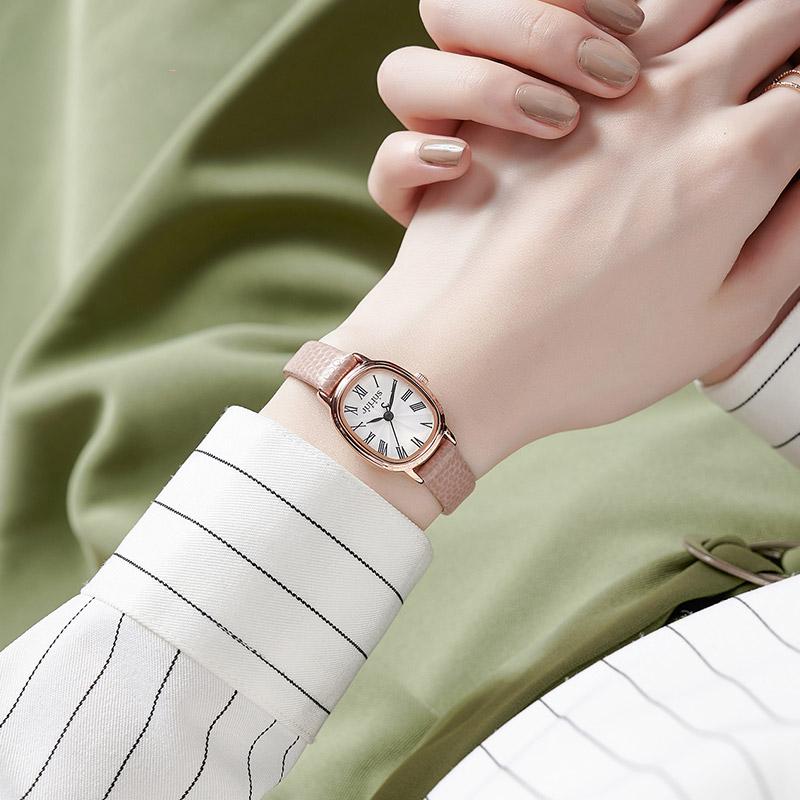 New Lady Women's Watch Japan Quartz Elegant Small Fashion Simple Hours Real Leather Bracelet Clock Girl Birthday Gift Julius Box