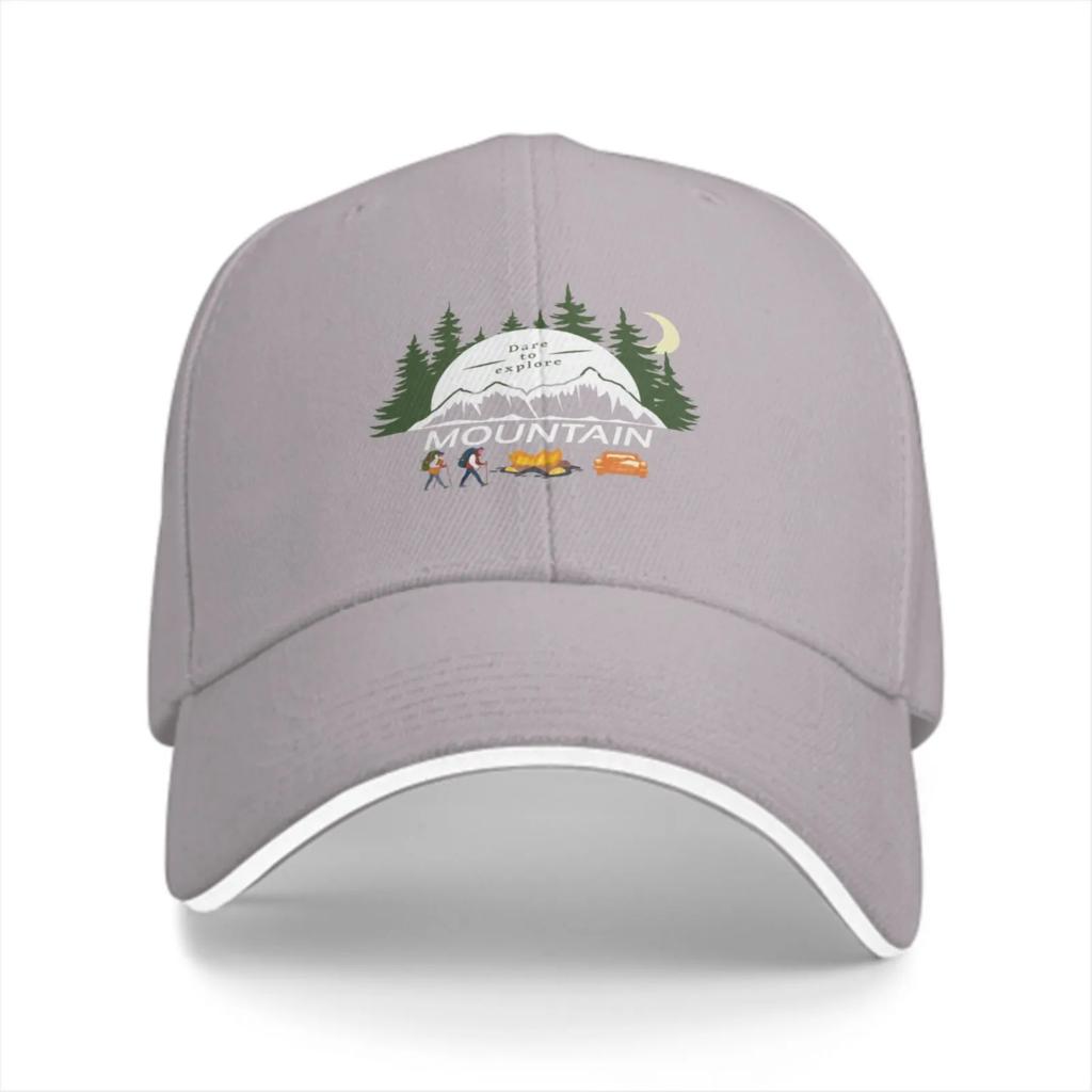 Mountain Explore Camping Graphic Baseball Cap Unisex Polyester Casual Adjustable Outdoor Hat