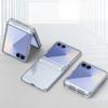 Electroplated Clear Phone Case for Samsung Galaxy Z Flip 7 Fe 6 5 Flip7 Flip6 with Hinge Protection