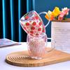 Shangqi Pink Strawberry Double Wall Glass Coffee Cup, 350ml (2-Pack)