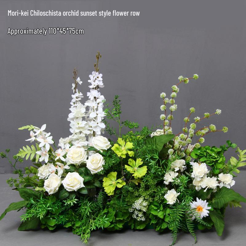 Mori Style Artificial Wedding Floral Aisle Decoration