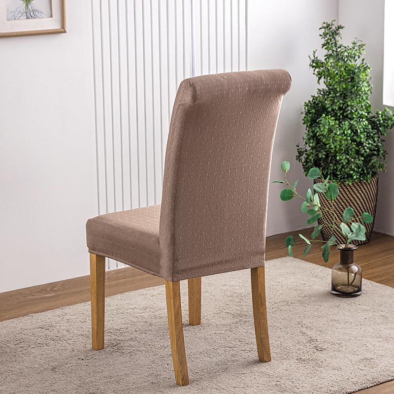 1PC Stretch Dining Chair Cover Jacquard Kitchen Chair Slipcover Elastic Universal Anti-dust Seat Cover for Hotel Wedding Banquet
