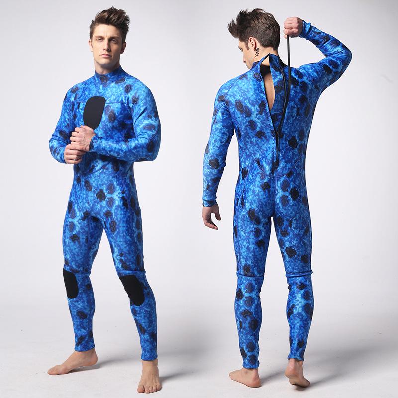 Neoprene 3MM Camouflage Diving Wetsuit - Warm, Cold-Proof One-Piece Surf Suit