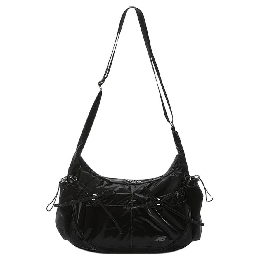 New New Balance Nylon Hobo Bag, Handbag, Shoulder Bag, Crossbody Bag Women's Black NBGCFSW104-69