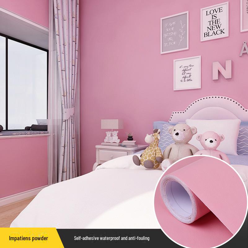 Self-Adhesive Solid Color PVC Wallpaper for Bedroom and Home Décor