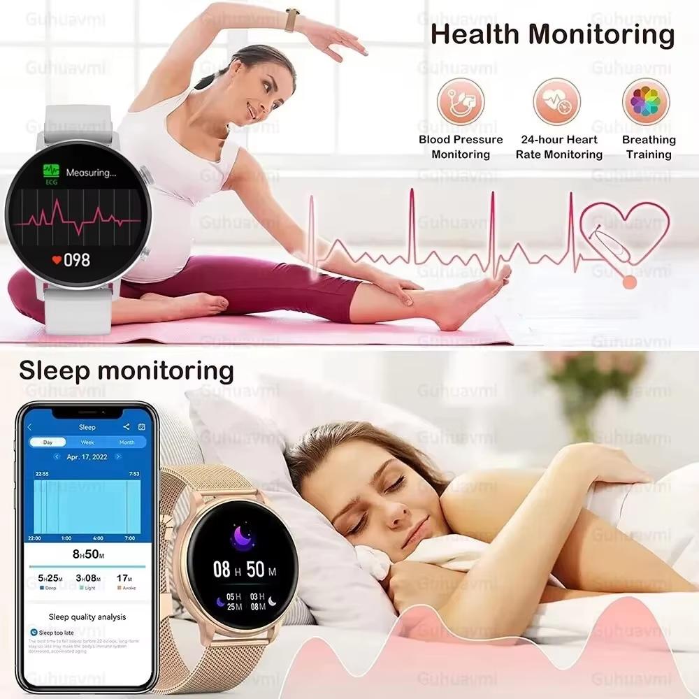 2025 Nou Ceas Smart cu GPS de Urmărire Femei Ecran AMOLED HD Ritm Cardiac Tensiune Arterială Apel BT IP68 Impermeabil Smartwatch Pentru Huawei Xiaomi
