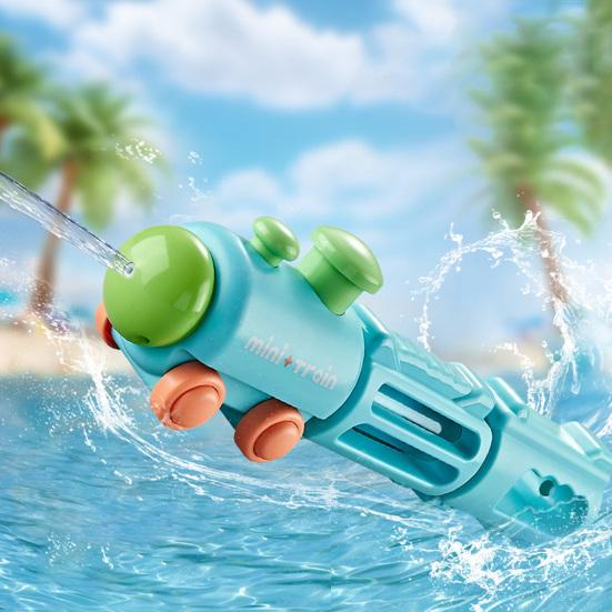 Pull-Back Water Shooter 6-10M Range Squirt Toys with Moving Wheels Exciting Outdoor Water Toy for Kids