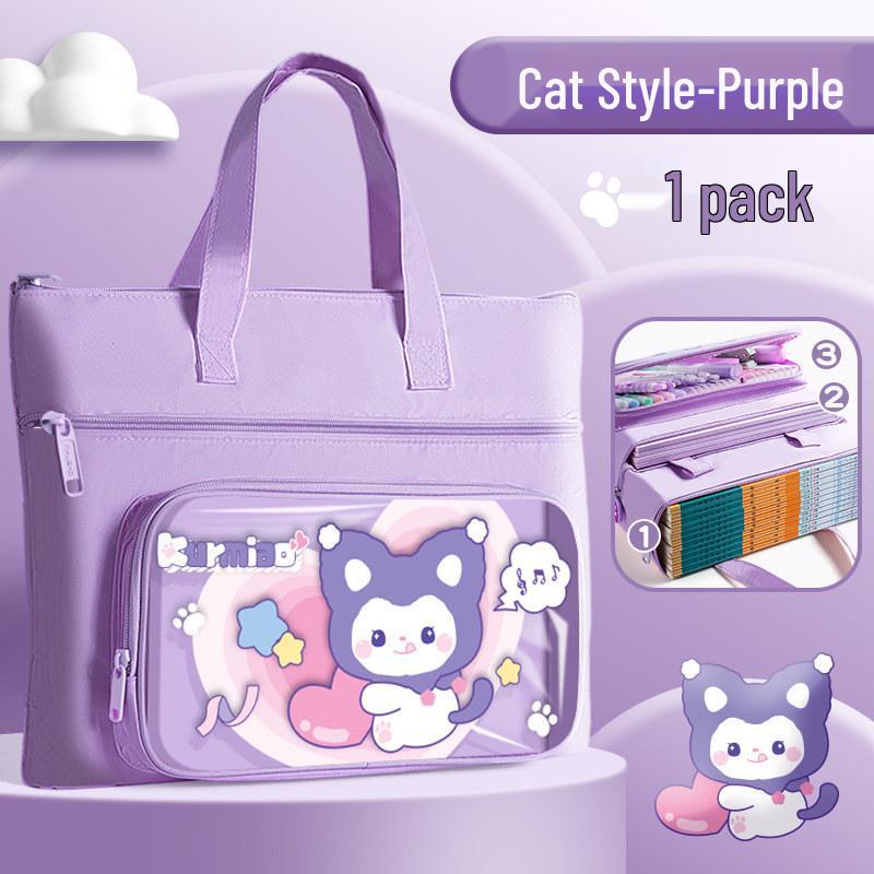 Elementary School Student Canvas Tote Bag for Books and Homework