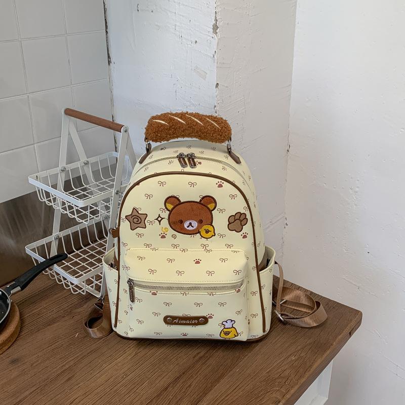 Schoolbag1011 new cute bear backpack large capacity out light backpack high value student class schoolbag female