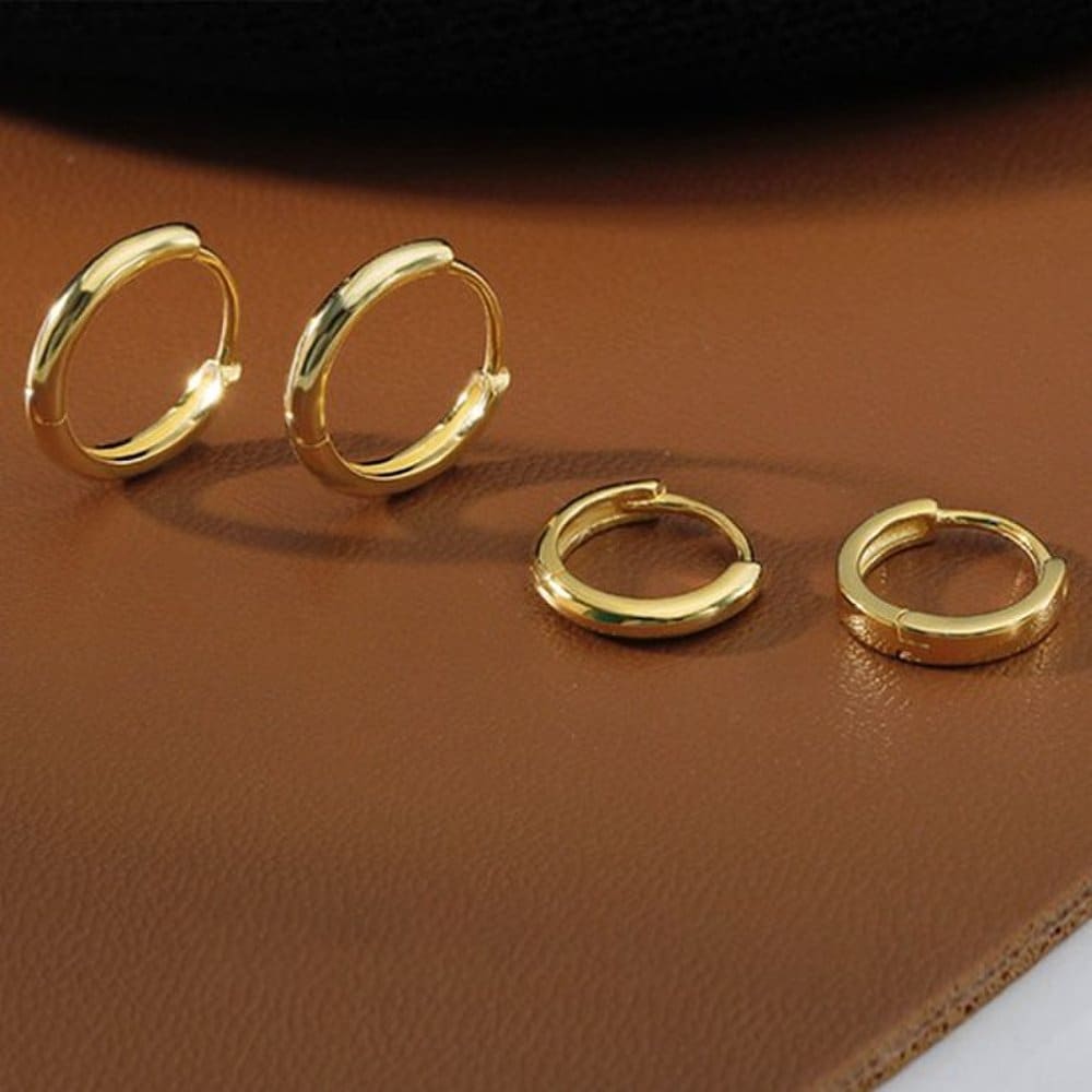 925 Basic Ring Earrings Women's Silver Ring Earrings Silver Ring Earrings Ring Earrings