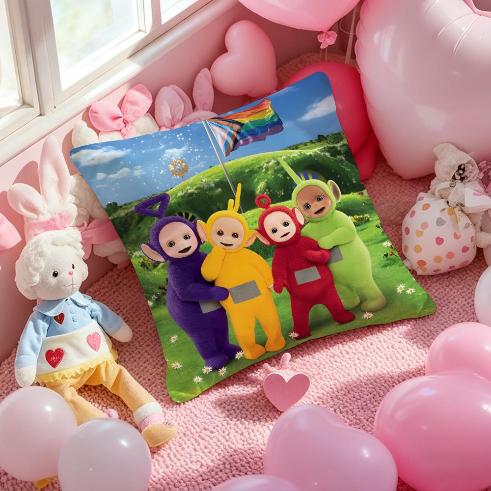 

T-TeletUBbies Cute Classic Cushion Cover Pattern Printed Pillowcase for Living Room Sofa Cushion Cover & Bedroom Decor 18x18Inch