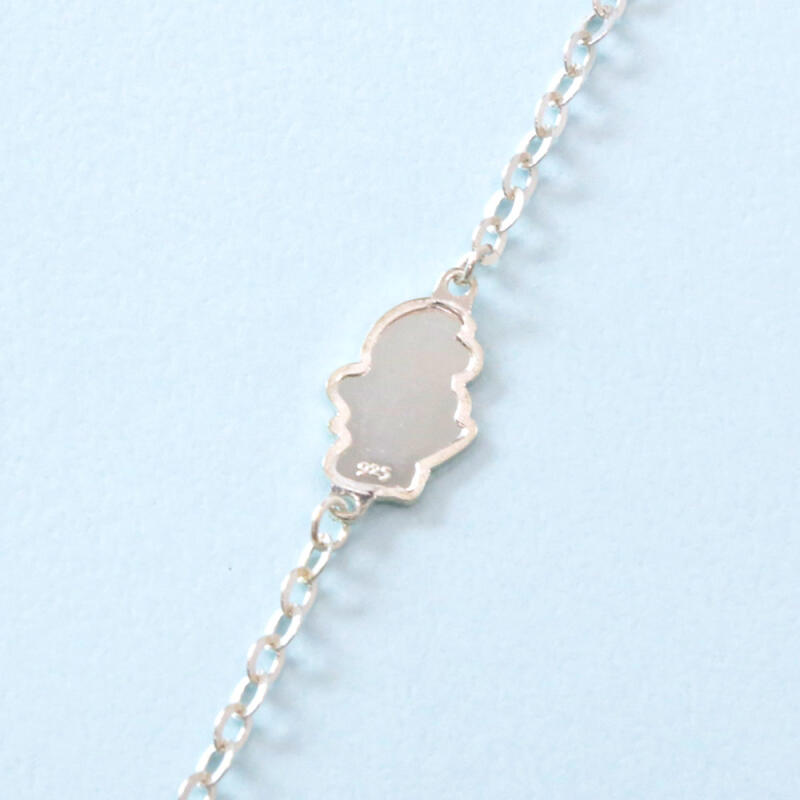 Smurfette Silver Bracelet with the Smurfette Imprint To Prevent Loss