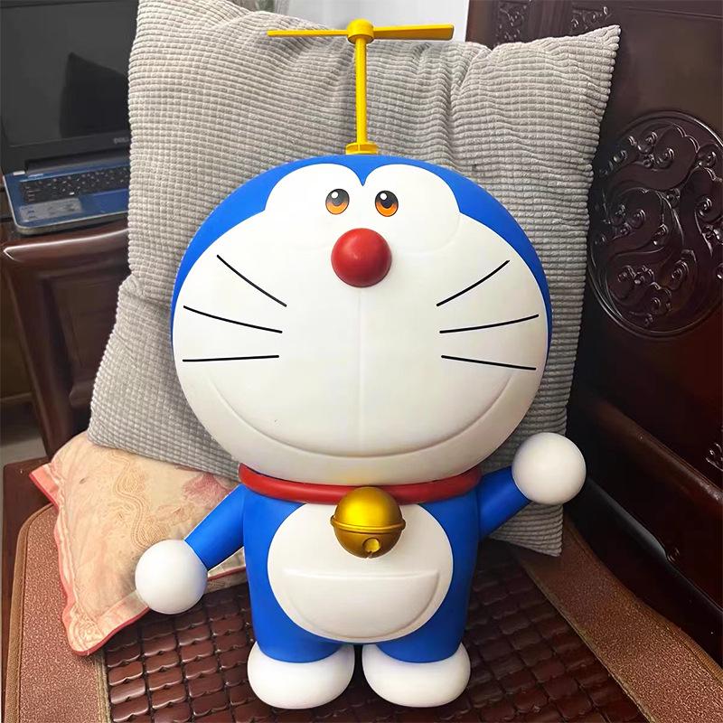 Doraemon Large Cute Cartoon Toy - Yellow, Orange, Red Bean Figure Doll for Home Decor