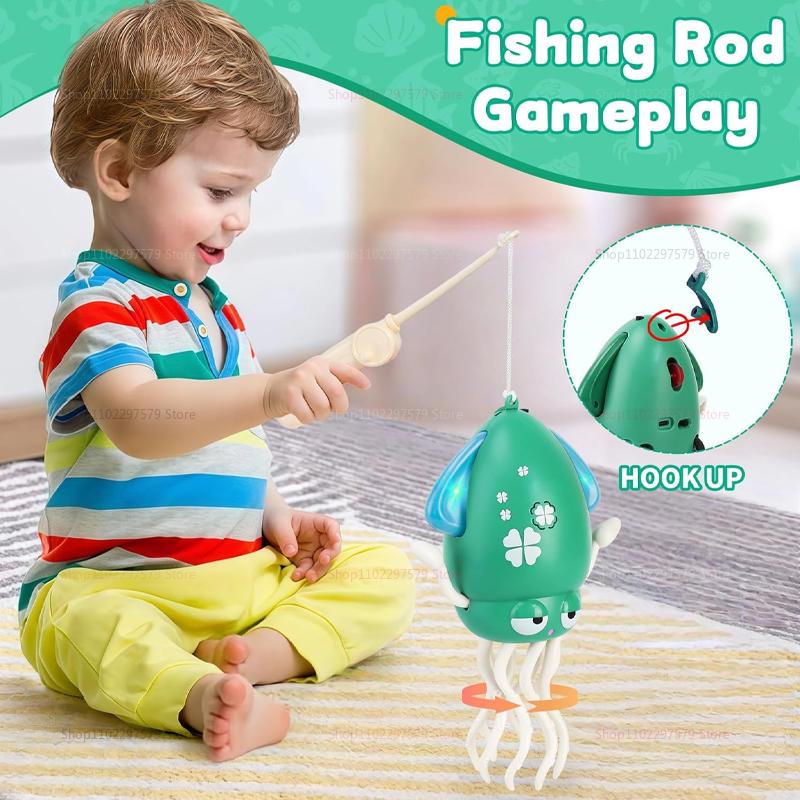 Kids Induction Electric Octopus Pet Crawling Toys for Toddlers Electronic Musical Pets Toddler Moving Obstacle Avoidance Gifts