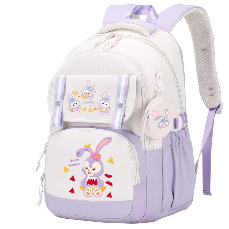 Campus Versatile Student School Bag Sweet Small Fresh Printed Backpack Macaron Color