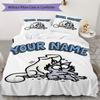 Custom Name Simon‘s Cat Pattern Bedding Uilt Set Uilt Cover Pillowcase Home Decoration Birthday Gift (1*duvet Cover+2*pillowcase Without Core)