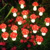 LED Solar Panel Mushroom Fairy Light Garden Outdoor Waterproof Night Lamp Yard for Christmas Wedding Party Decoration 8/12/20LED