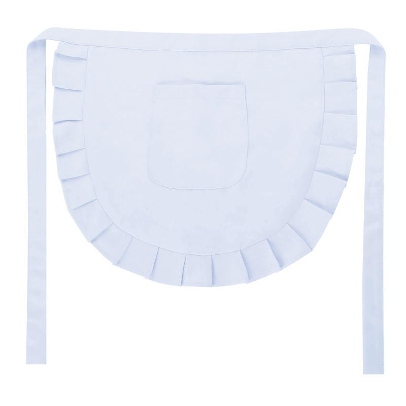 Girls Half Apron with Ruffled Edge Handy Pocket Kitchen Apron for Kids Cooking Baking Gifts