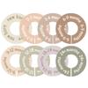 68/9Pcs Organizing Hangers Clothing Size Dividers DIY Craft Plastic Garment Labels 0-24 Months Round Size Tags Rings