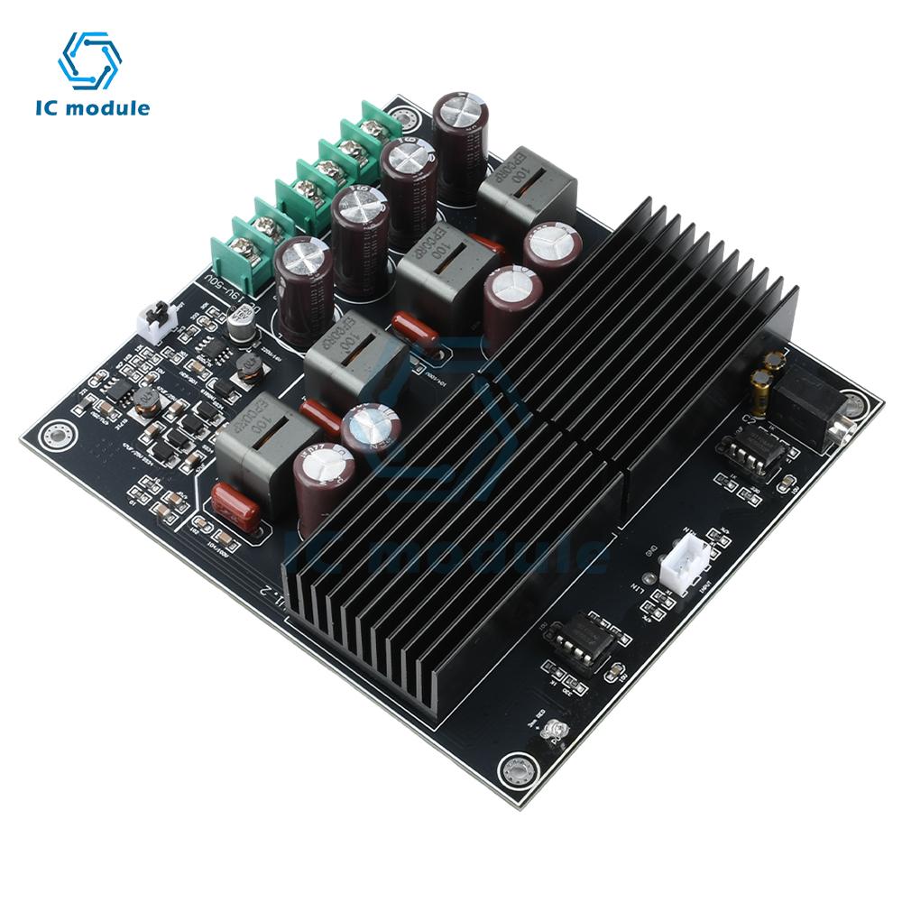 DC 19-50V Dual Channel 600W+600W Stereo Amplifier Board Dual Core TPA3255 Amplifier Module AMP