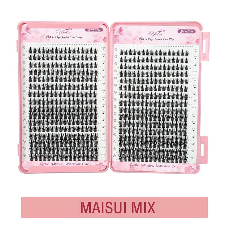 Customized European and American false eyelashes, thick curled 32 rows of diagonal lines, extended large-capacity set, grafted eyelash book