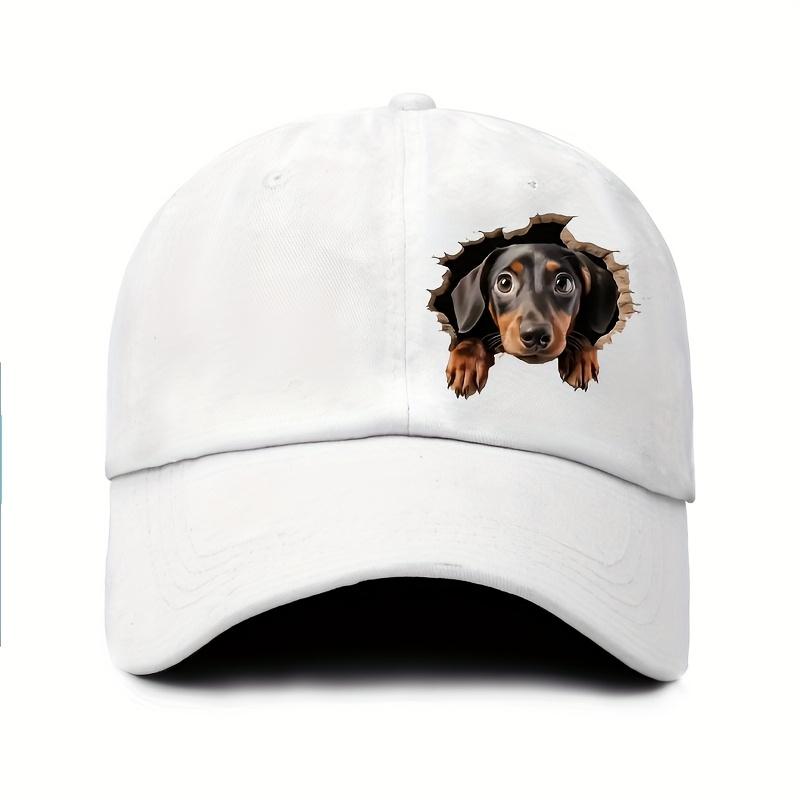 Dackel Sonde Loch Baseballkappe leicht Herren und Damen Druckdesign Cartoon-Stil Straße Neuheit