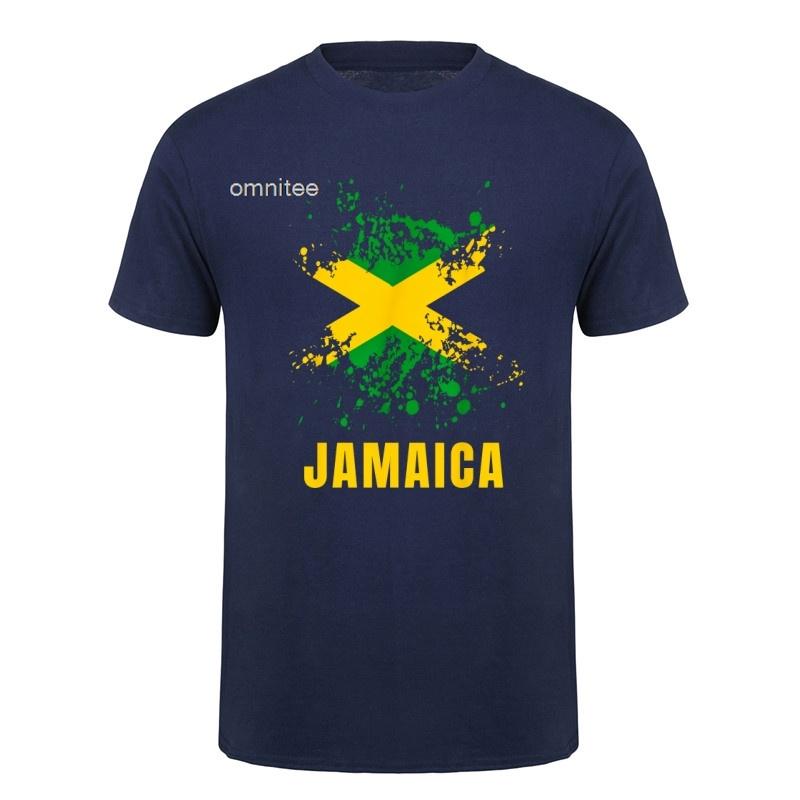 Fashion Jamaica Flag Tshirt Cotton Tshirt Funny Tops Tee Unisex Jamaican Tshirt Tees Gifts Camiseta Summer Streetwear HJ103