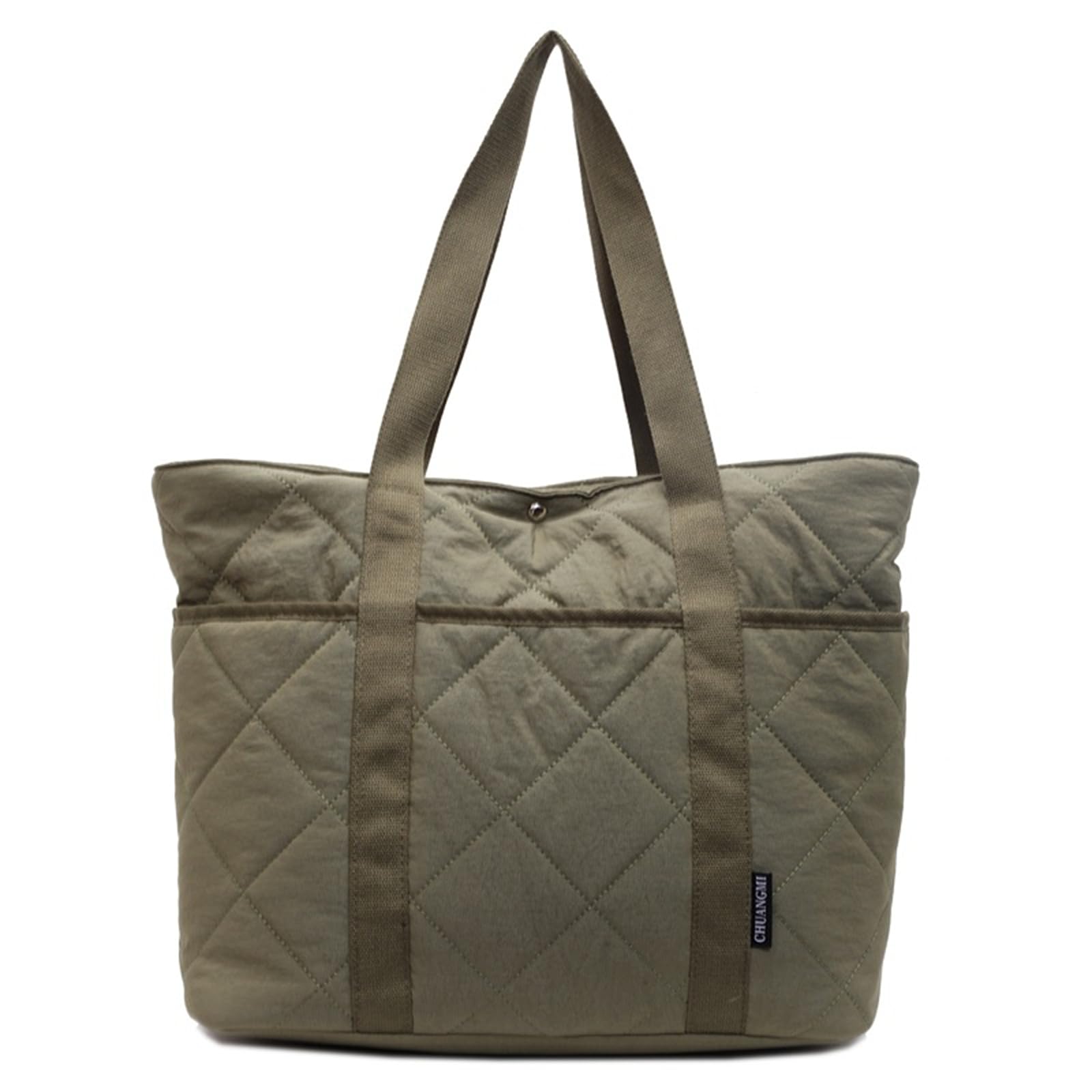 

[TAITENG] Quilted Tote Bag, Shoulder Bag, Handbag, Women s, Lightweight, Large Capacity, A4 Size, Fluffy, Perfect for Commuting, School, Travel,