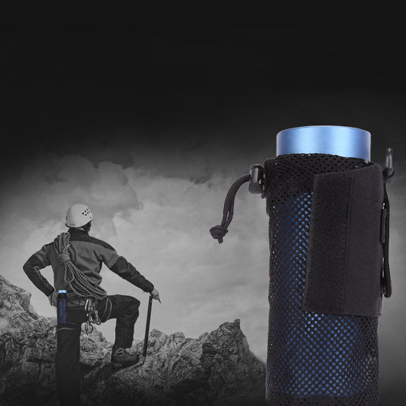 Outdoor Cycling Water Bottle Pouch Tactical Molle Holder Storage Bag Foldable Mesh Water Bottle Sleeve Bag for Backpack