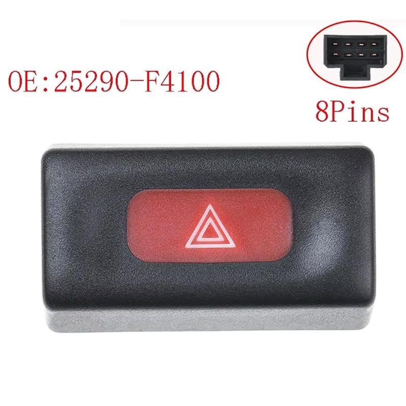 Warning Indicator Switch Warning Hazard Emergency Light Switch Button Replace 25290-F4100 25290F4300 for 1996-2000
