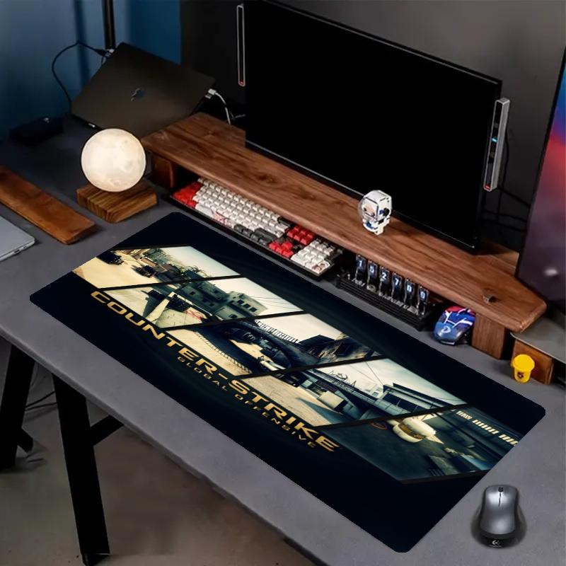 Counter Strike Print Mouse Pad, Anti‑Slip Desktop keyboard Mat, for PC Laptop Gaming Working Daily Use, Cool Festival Birthday Gift